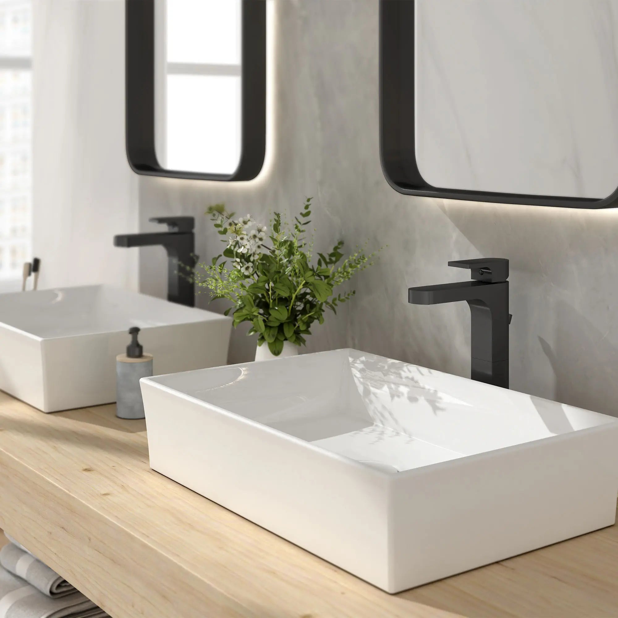 Equility® Single Handle Bathroom Faucet with Lever Handle // MATTE BLACK // 152715_B-D20080024_D3510910C.243_0_CDNwebp.webp