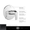 [D35120F00.100] DXV® Modulus Single Handle Pressure Balance Valve Trim Only with Lever Handle - Polished Chrome