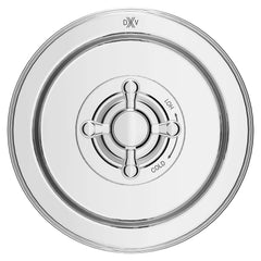 [D35101F40.100] Ashbee Single Handle Pressure Balance Valve Trim Only with Cross Handle - Polished Chrome