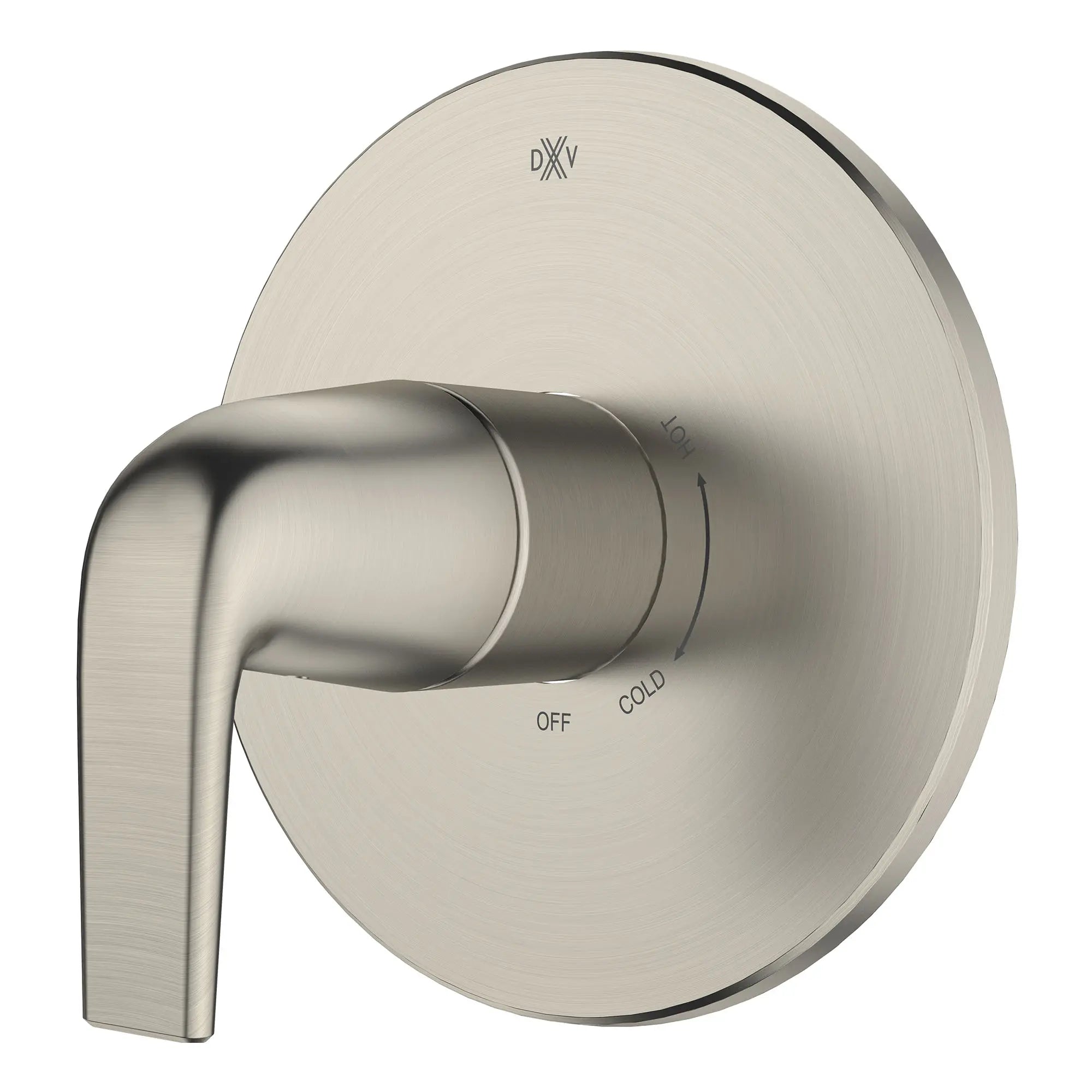 DXV® Modulus Single Handle Pressure Balance Valve Trim Only with Lever Handle // BRUSHED NICKEL // 159629_DXVModulus_SiloLeft_D35120F00.144_0001_Feb2023_CDNwebp.webp