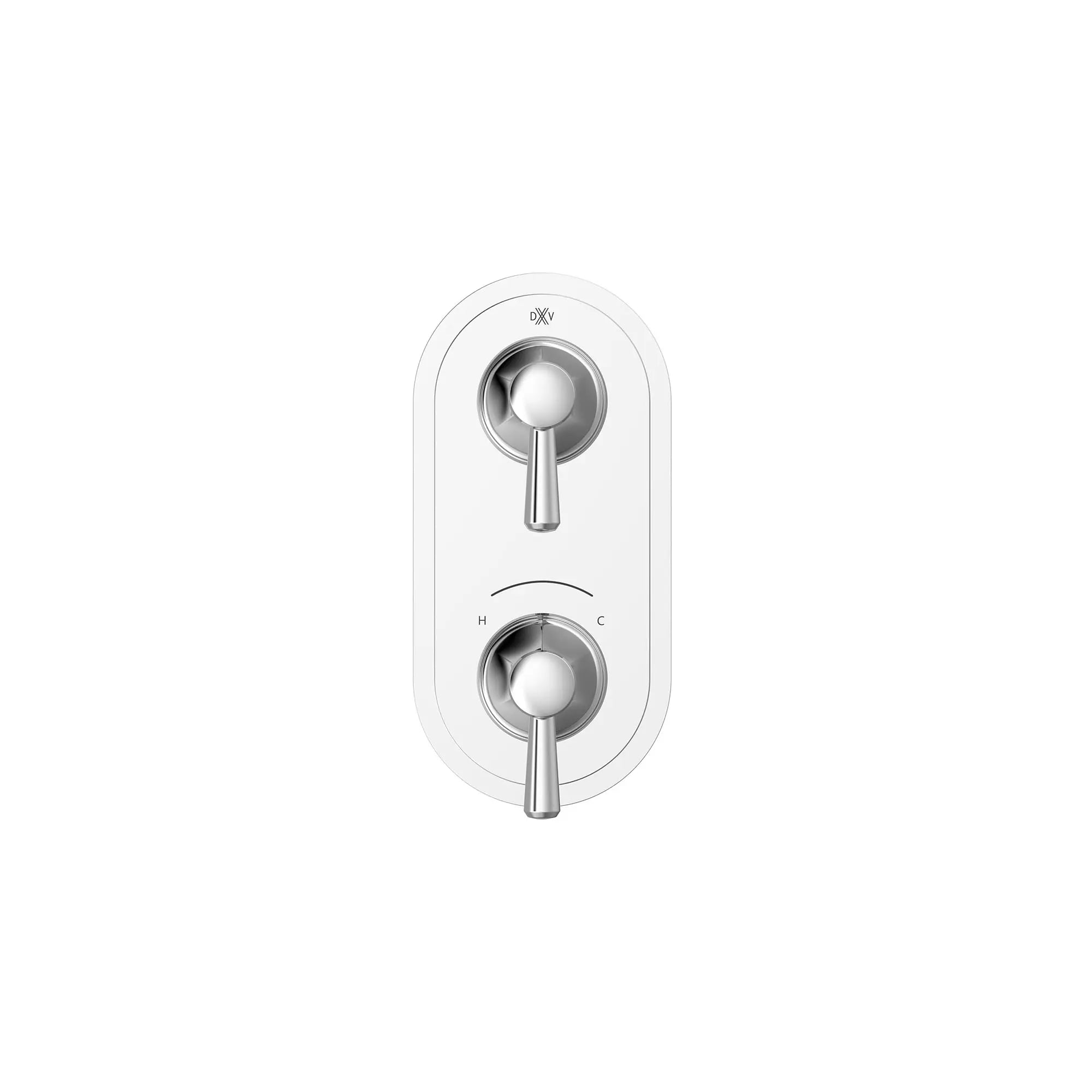 Fitzgerald 2-Handle Thermostatic Valve Trim Only with Lever Handles // POLISHED CHROME // 159662_Fitzgerald_SiloFront_D35160527.100_0001_Apr2023_0_CDNwebp.webp