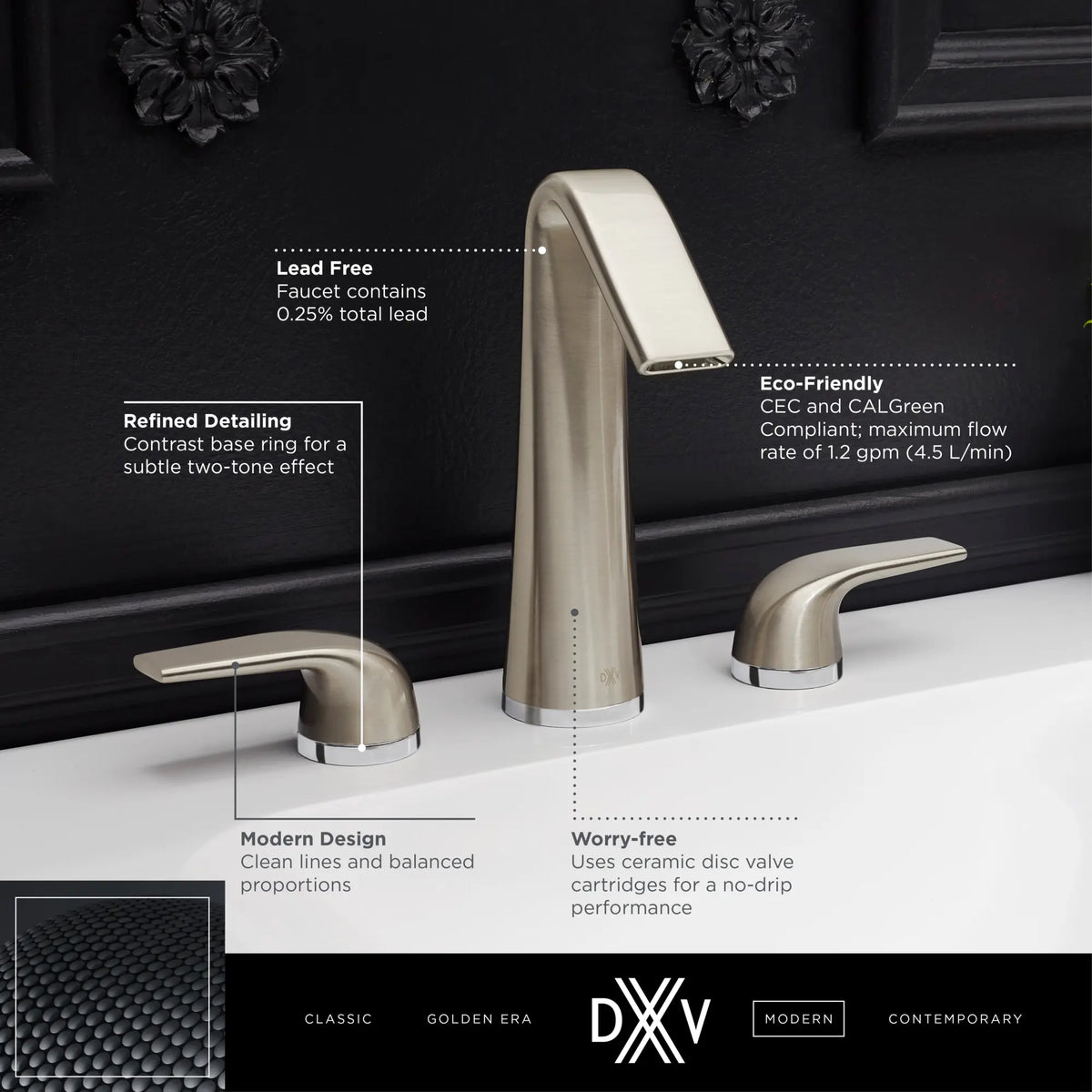 Dxv Modulus Commode Dxv® Modulus 2-handle High Spout Widespread Bathroom Faucet With Lever