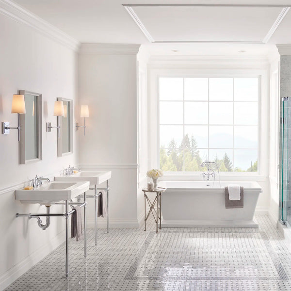 [D21410128.002] Fitzgerald 28 in. Console Legs - Brushed Nickel