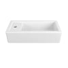 [D20125100.415] Cossu® 20 in. Sink, 1-Hole with Left-Hand Drain - Canvas White