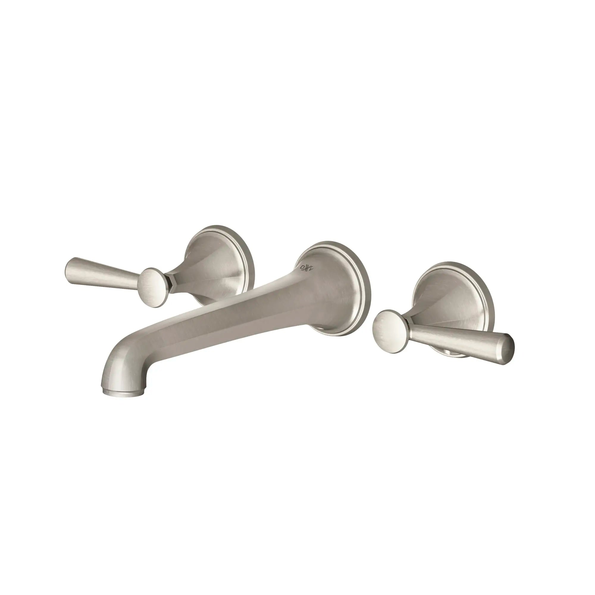 Fitzgerald 2-Handle Wall Mount Widespread Bathroom Faucet with Lever Handles // BRUSHED NICKEL // 159839_D35160450144_2_0_CDNwebp.webp