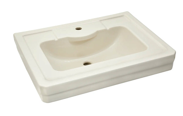 [D20015001.071] Fitzgerald 28 in. Sink Top, 1-Hole - Biscuit