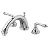[D3510190C.100] Ashbee 2-Handle Deck Mount Bathtub Faucet with Hand Shower and Lever Handles - Polished Chrome