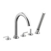 [D3510590C.100] Percy 2-Handle Deck Mount Bathtub Faucet with Hand Shower and Lever Handles - Polished Chrome