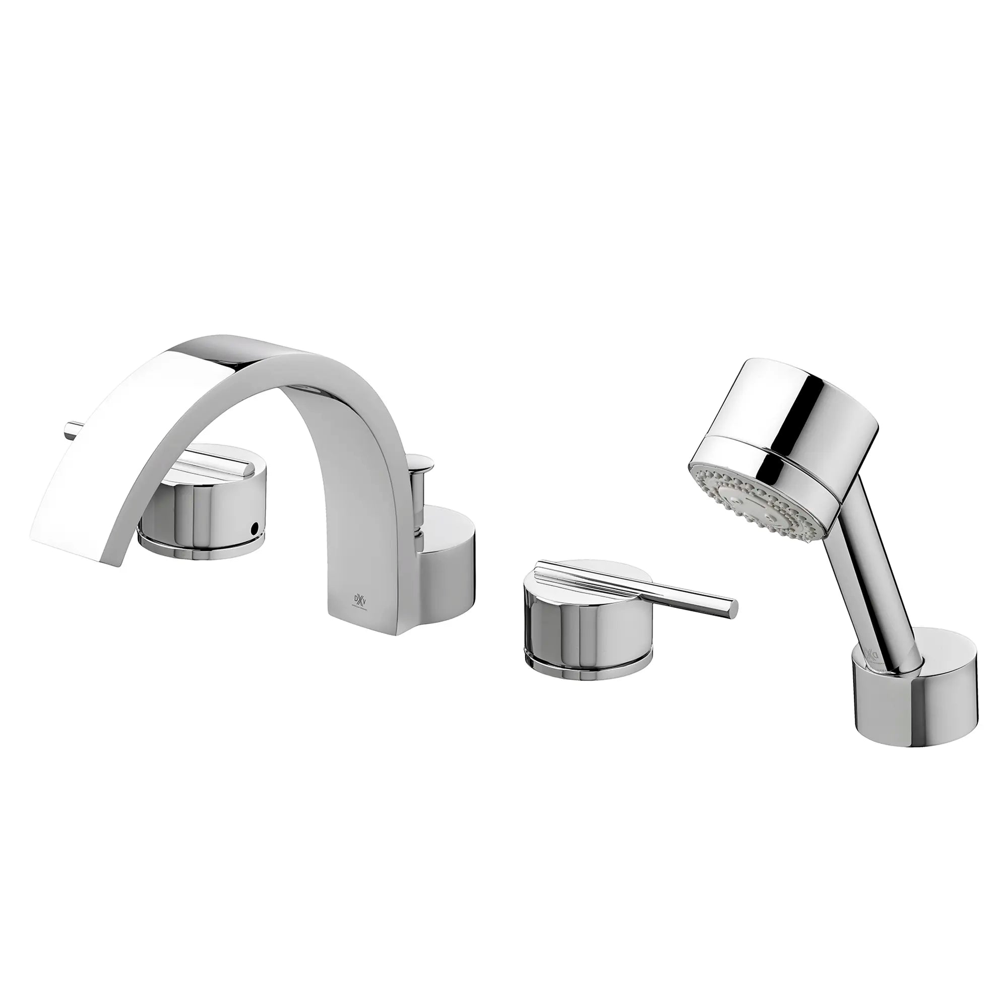 Rem 2-Handle Deck Mount Bathtub Faucet with Hand Shower // POLISHED CHROME // 160344_D35100900100_1_0_CDNwebp.webp
