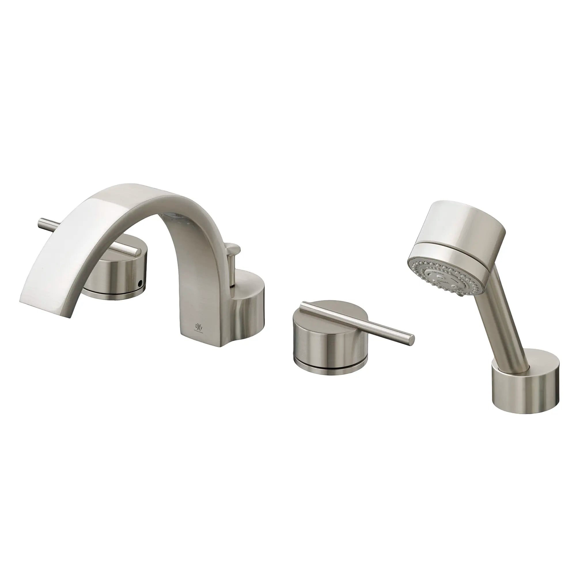 Rem 2-Handle Deck Mount Bathtub Faucet with Hand Shower // BRUSHED NICKEL // 160345_D35100900144_1_0_CDNwebp.webp