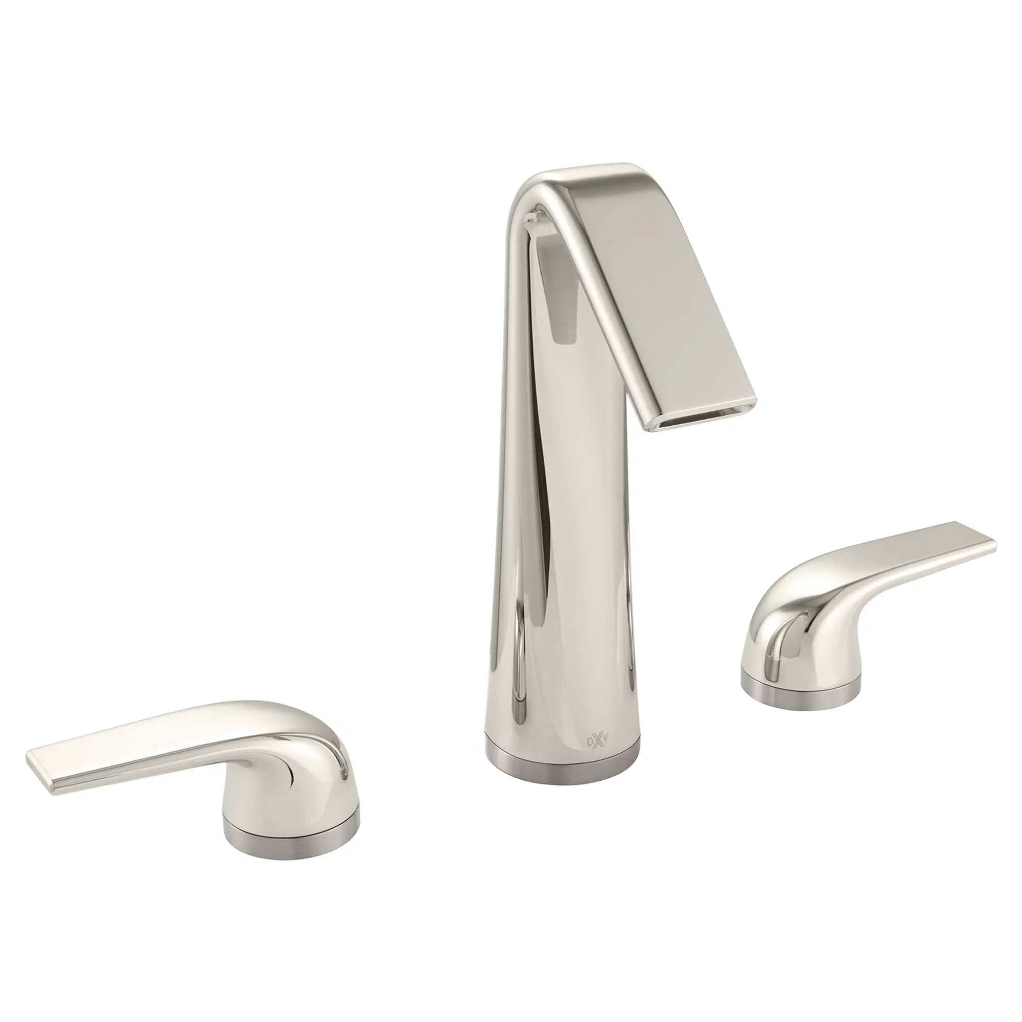 DXV® Modulus 2-Handle High Spout Widespread Bathroom Faucet with Indicator Markings and Lever Handles // PLATINUM NICKEL // 227014_D35120822RB.150_0_CDNwebp.webp