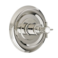 Landfair 1/2 Inch Or 3/4 Inch Thermostatic Valve Trim With Cross Handles // PLATINUM NICKEL // 38221_P_D35107514150_PorcLogo_CDNwebp.webp