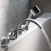[D3510090C.100] Rem 2-Handle Deck Mount Bathtub Faucet with Hand Shower - Polished Chrome