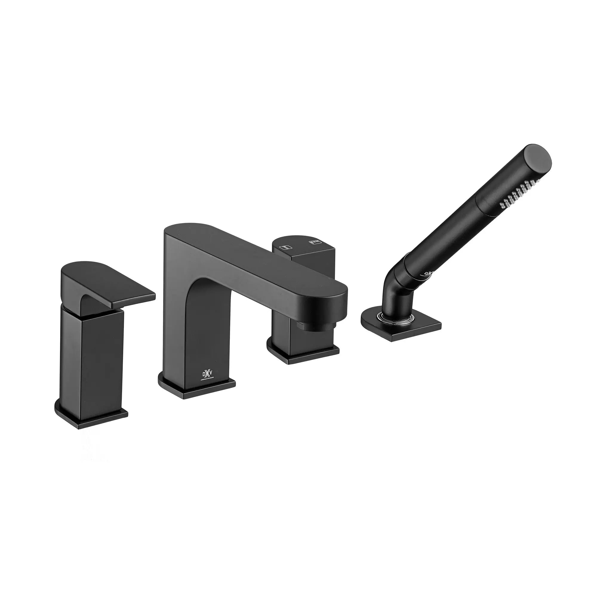 Equility® Single Handle Deck Mount Bathtub Faucet with Hand Shower and Lever Handle // MATTE BLACK // 40769_D35109900243_0_CDNwebp.webp