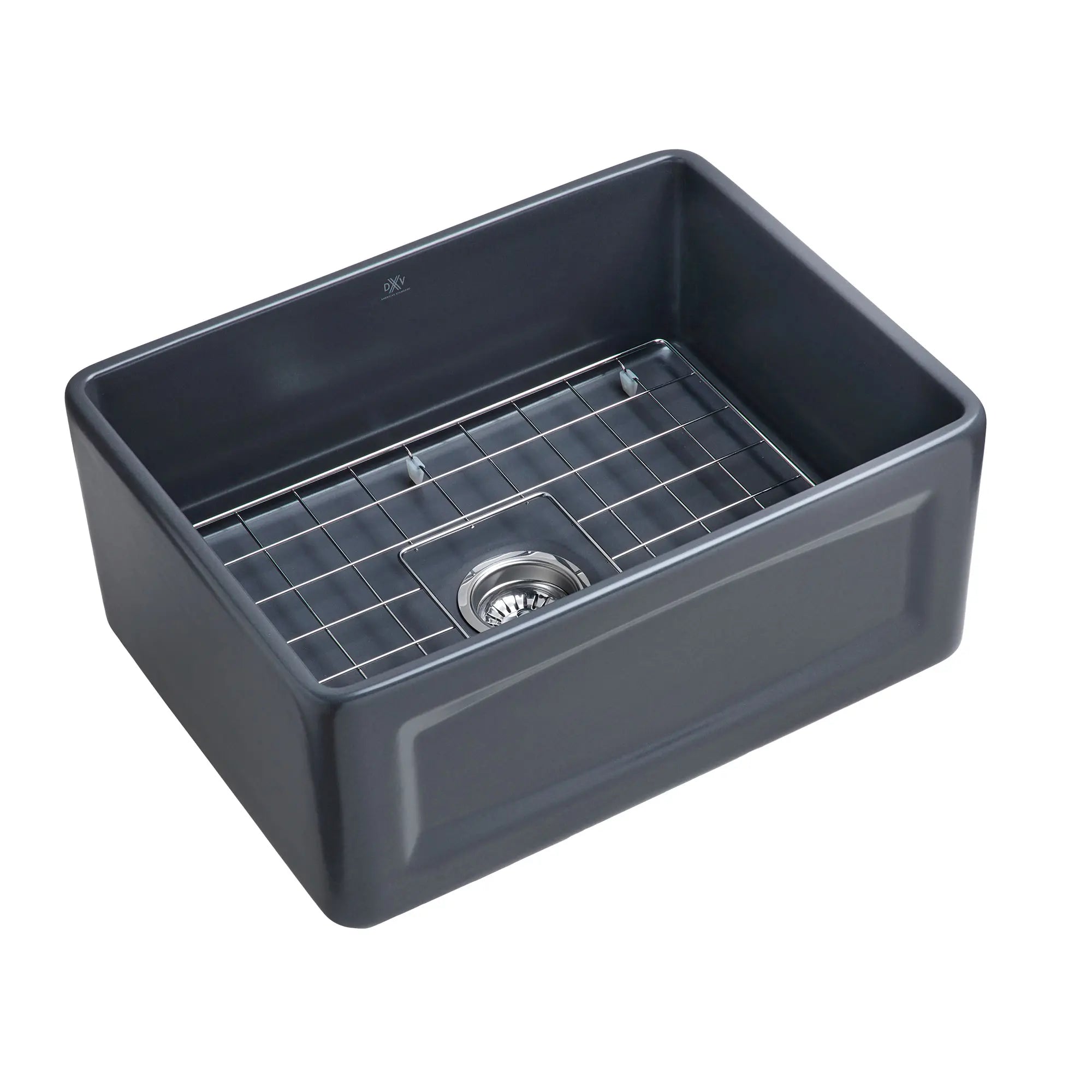Hillside® 24 in. Apron Kitchen Sink with Center Drain // CHENILLE GRAY // 41817_P_D20101000425_0_CDNwebp.webp