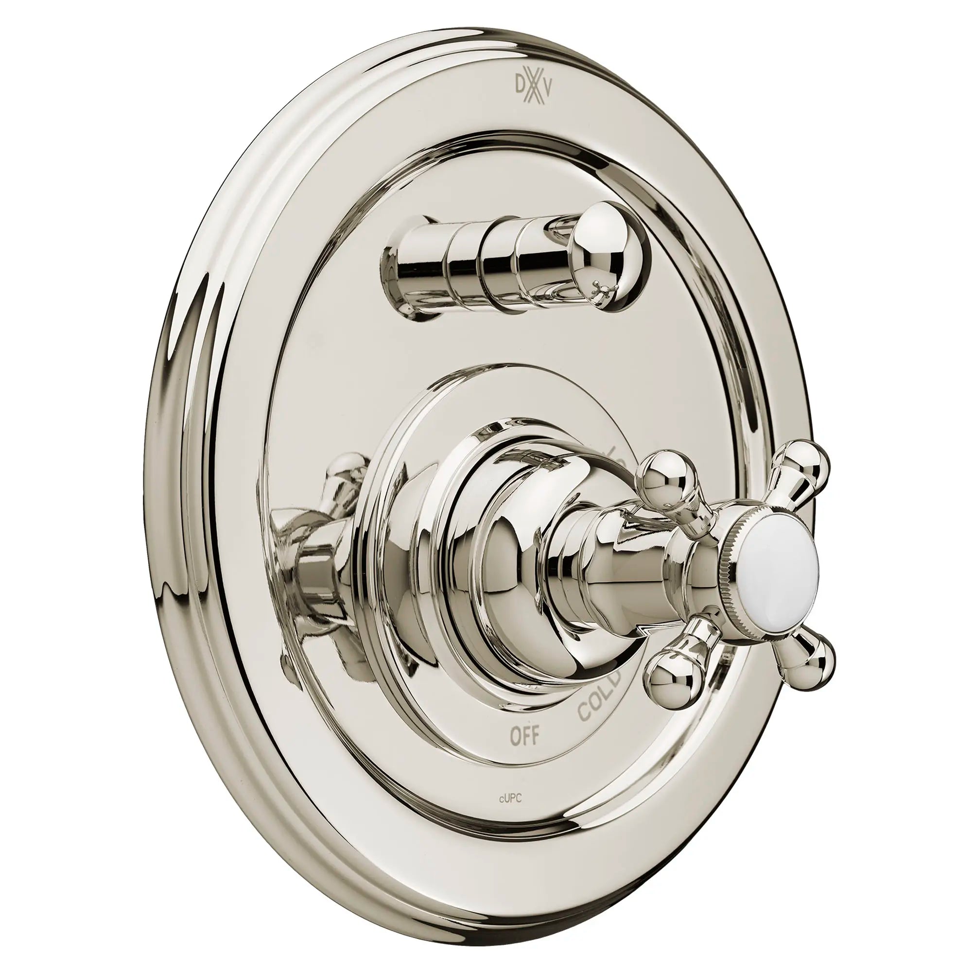 Pressure Balance Tub/Shower Valve Trim with Diveter and Cross Handle // PLATINUM NICKEL // 41969_P_D35101640150_0_CDNwebp.webp
