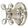 [D35101740.150] 1/2" or 3/4" Wall Valve Trim with Cross Handle - Platinum Nickel