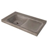 [D21050036LH.409] DXV® Modulus 36 in. Concrete Sink, No Hole - Smoke Concrete
