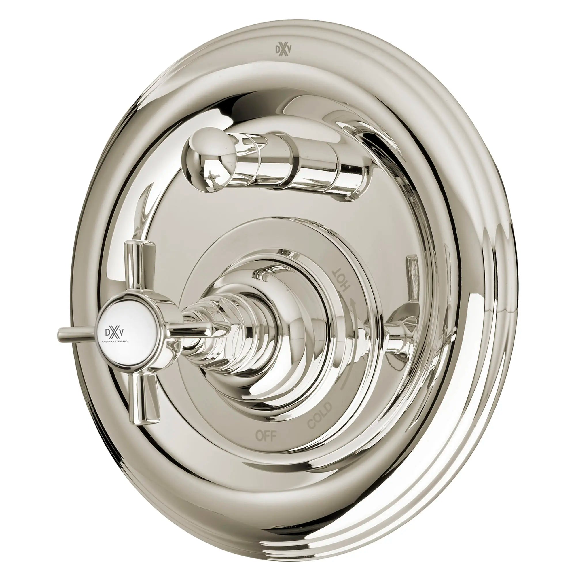 Landfair Pressure Balanced Tub/Shower Trim With Cross Handle // PLATINUM NICKEL // 42300_P_D35107640150_PorcLogo_1_0_CDNwebp.webp