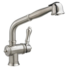 [D35402150.355] Victorian Single Handle Pull-Out Kitchen Faucet with Lever Handle - Polished Chrome