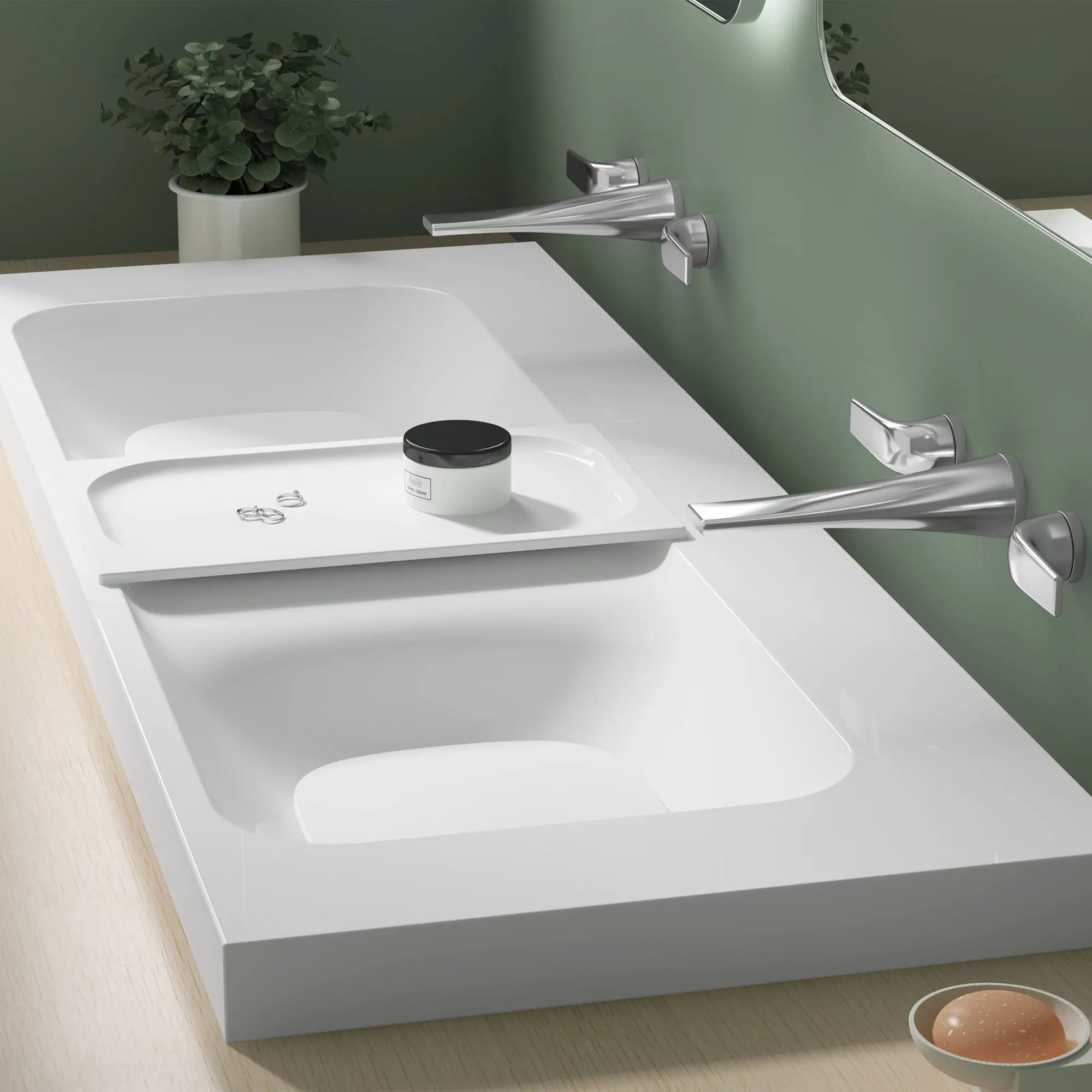 DXV Modulus® Above Counter Sink, No Hole // CANVAS WHITE // 46889_1617955669-DXV_POP_Empty_Detail_B-D35120450_D21060055_D19060000_0_CDNwebp.webp