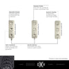 [D35170539.150] Belshire® 3-Handle Thermostatic Valve Trim Only with Cushion Handles - Platinum Nickel
