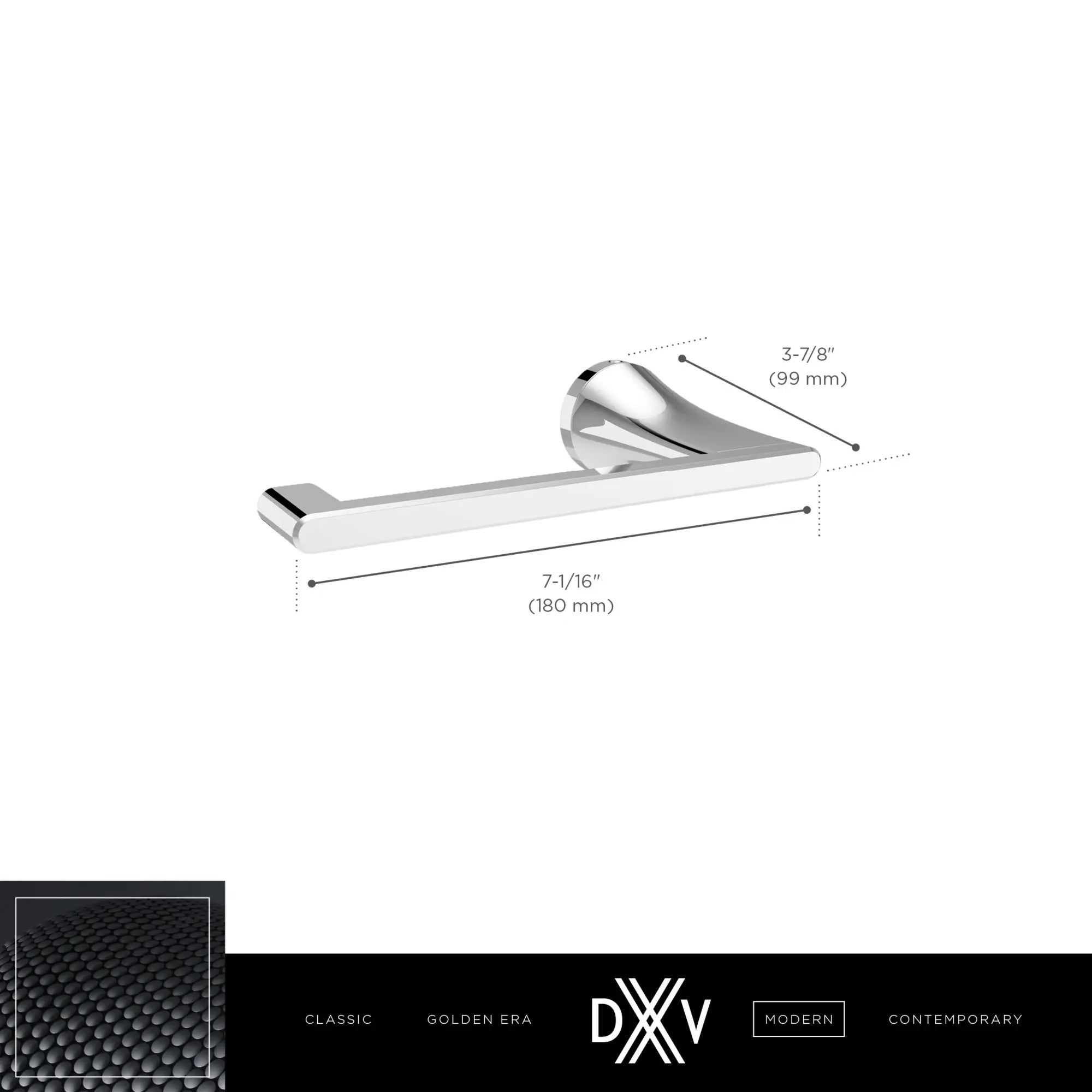 DXV® Modulus Single Arm Toilet Paper Holder // MATTE BLACK // 68321_DXV_Modulus_Accessories_D35120230_Info_CDNwebp.webp
