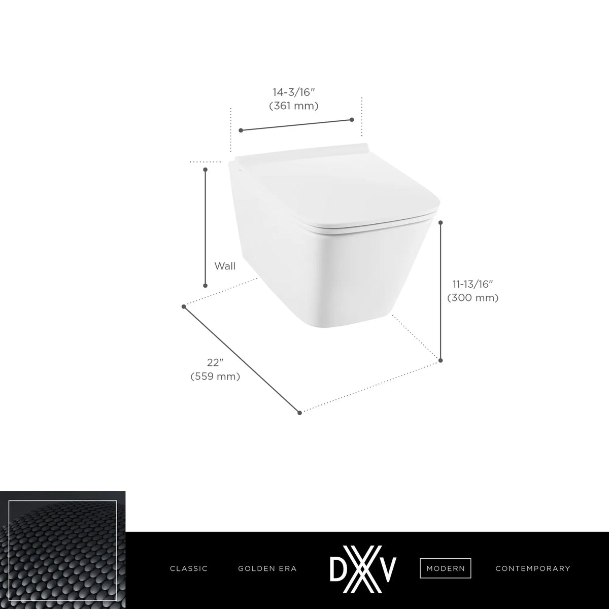Dxv Modulus Commode Dxv® Modulus Wall-hung Elongated Toilet Bowl With Seat