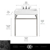 Oak Hill® 24 in. Console Legs // POLISHED CHROME // 68408_DXV_Oak_Hill_Console_D21411024_D20161008_Info_2_CDNwebp.webp