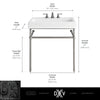 Oak Hill® 30 in. Console Legs // POLISHED CHROME // 68412_DXV_Oak_Hill_Console_D21411030_D20160008_Info_2_CDNwebp.webp