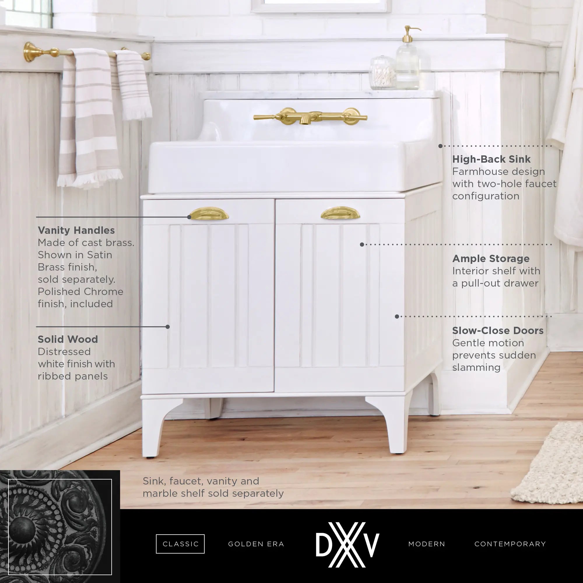 Oak Hill® 30 in. Single Vanity Only // WEATHERED OAK // 68427_DXV_Oak_Hill_Vanity_D19010030.620_Info_1_0_CDNwebp.webp