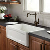 [D20101000.415] Hillside® 24 in. Apron Kitchen Sink with Center Drain - Oyster