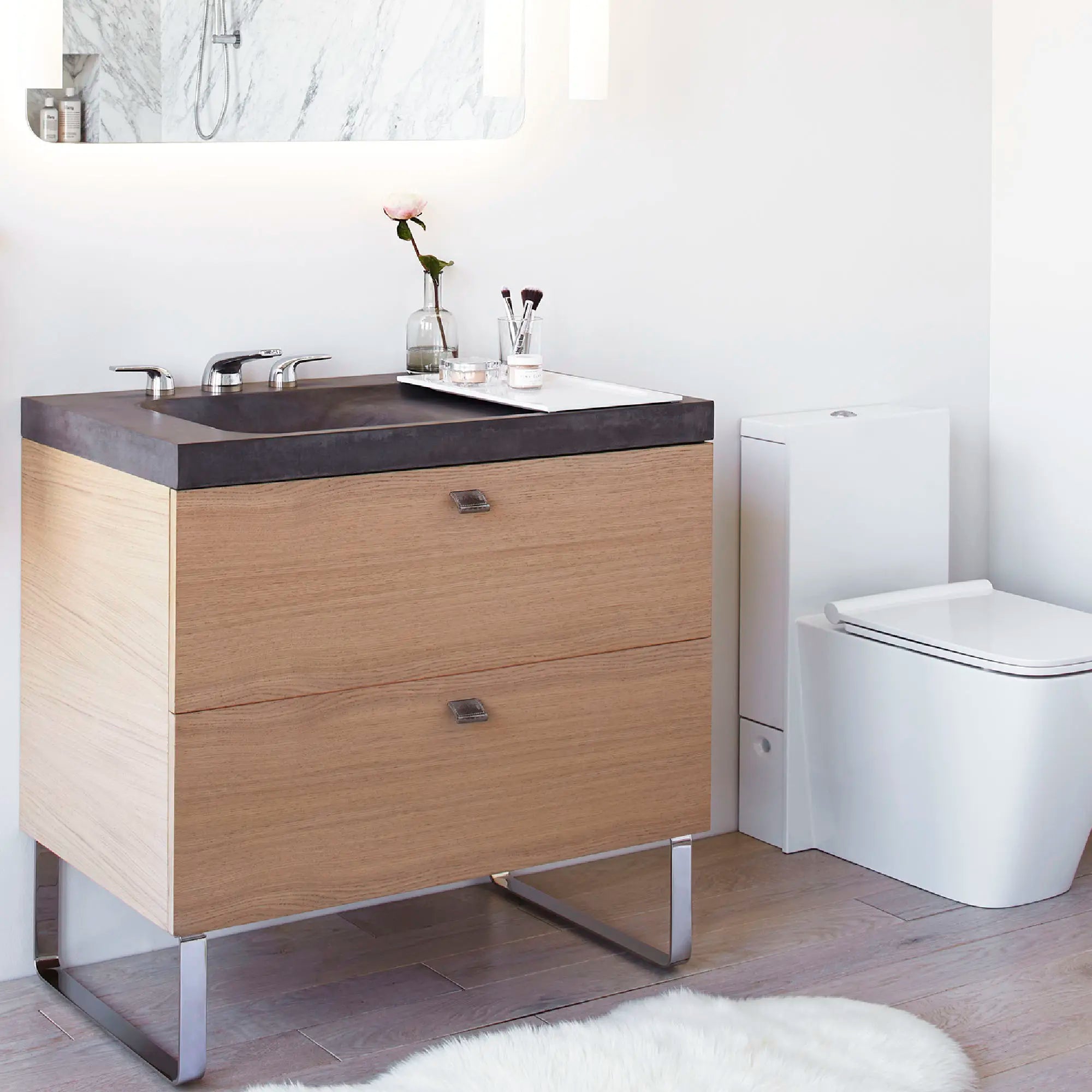 DXV® Modulus 36 in. Concrete Sink, 3-Hole // SMOKE CONCRETE // 83853_B-D21050036LH08409_CDNwebp.webp