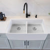 [D21180DB3620.415] Etre® 36 in. Double Apron Kitchen Sink - Canvas White