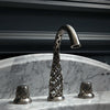 [D31201801.435] Vibrato 2- Handle Widespread 3D Printed Bathroom Faucet with Knob Handles - Butler Finish