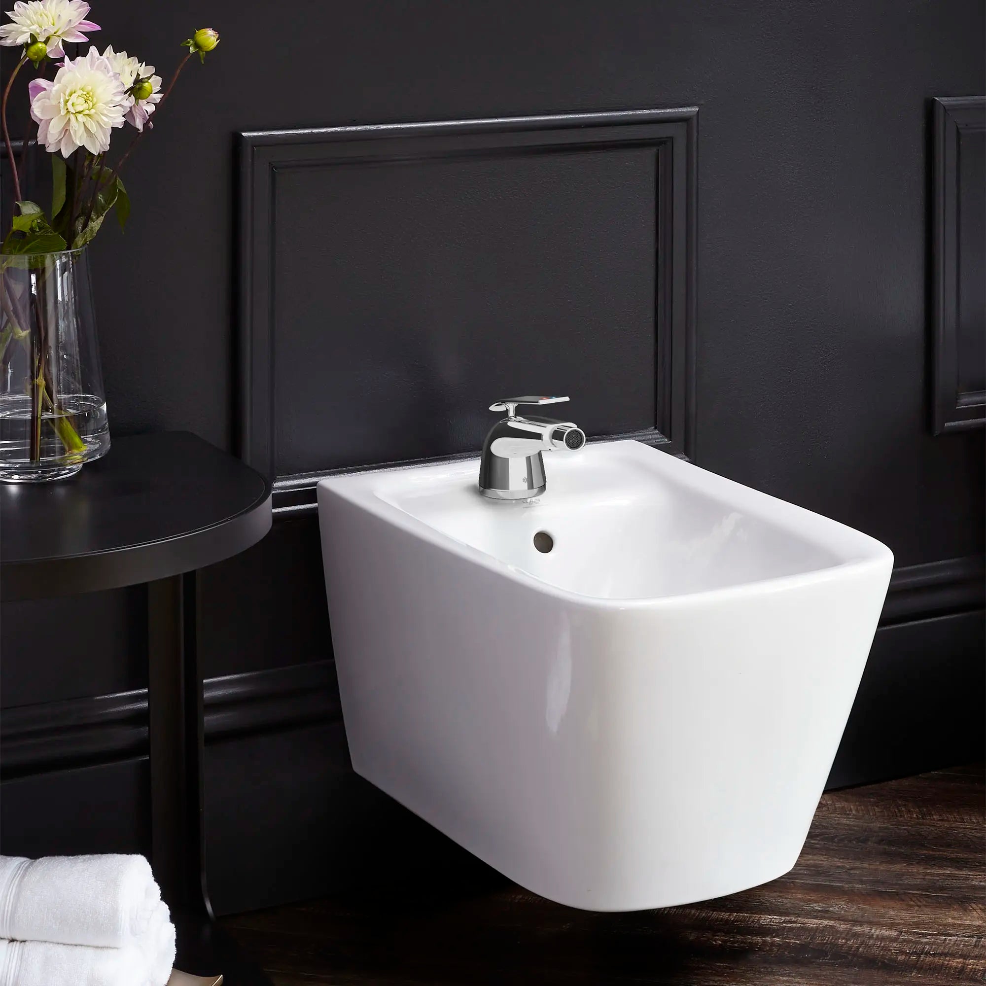 DXV® Modulus Single Hole Bidet Faucet with Indicator Markings and Lever Handle // POLISHED CHROME // 84731_B-D35120012RB100_CDNwebp.webp