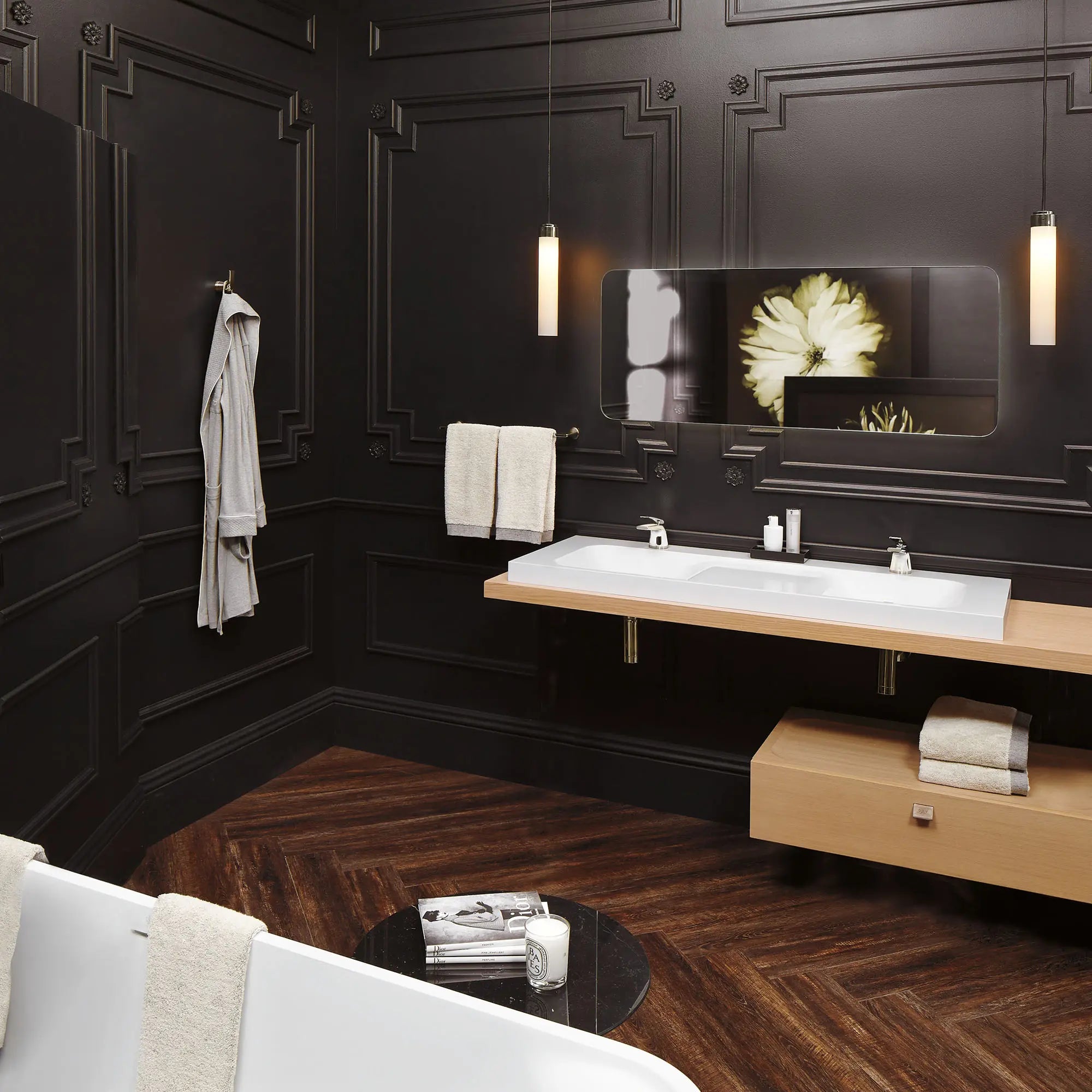 DXV® Modulus Single Handle Bathroom Faucet with Lever Handle // POLISHED CHROME // 89947_C-D35120102100_CDNwebp.webp