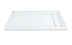 DXV® Modulus 60” X 32” SOLID SURFACE SHOWER BASE – RIGHT DRAIN // MERINO WHITE // 90581_D16032STR.417_CDNwebp.webp