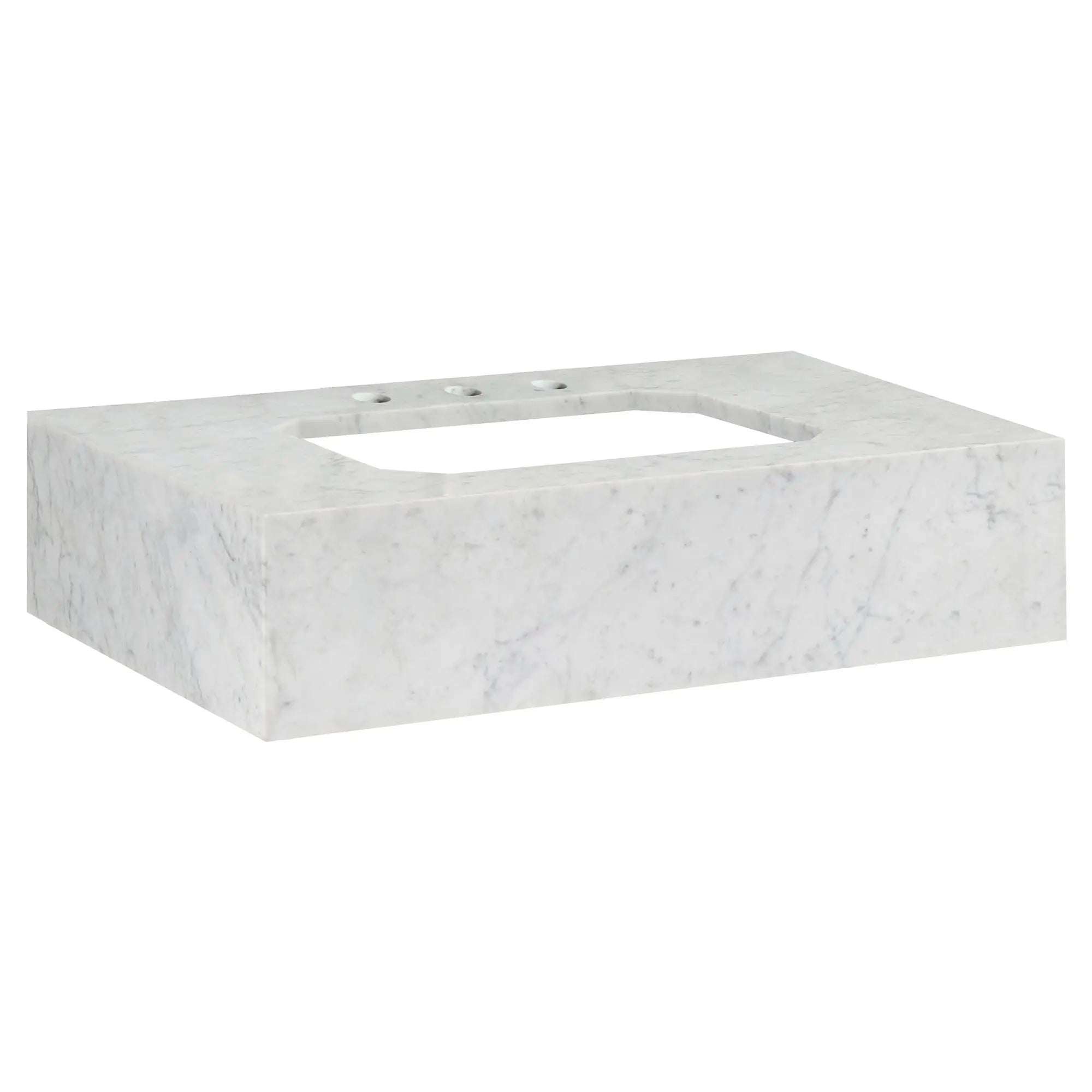Belshire® 30 in. Carrara Marble Console Top, 3 Hole // CARRARA MARBLE // 90718_D19080003550_1_CDNwebp.webp