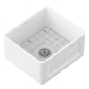 [D20100000.415] Hillside® 20 in. Apron Kitchen Sink with Center Drain - Canvas White