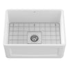 [D20101000.415] Hillside® 24 in. Apron Kitchen Sink with Center Drain - Oyster