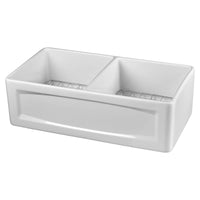 [D20103000.415] Hillside® 33 in. Apron Kitchen Sink with Center Drain - Canvas White