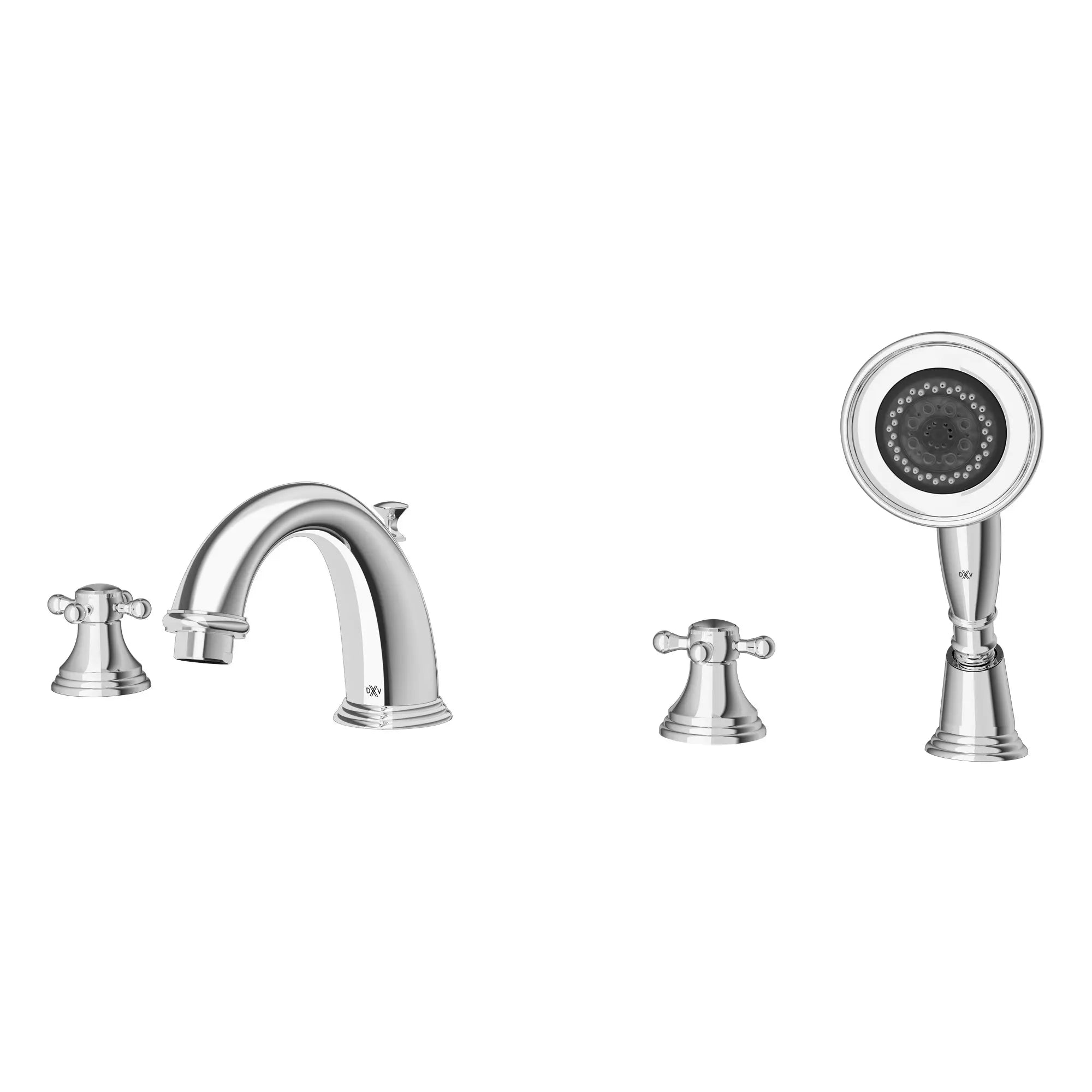 Ashbee 2-Handle Deck Mount Bathtub Faucet with Hand Shower and Cross Handles // POLISHED CHROME // 92950_D3510194C.100_1_CDNwebp.webp