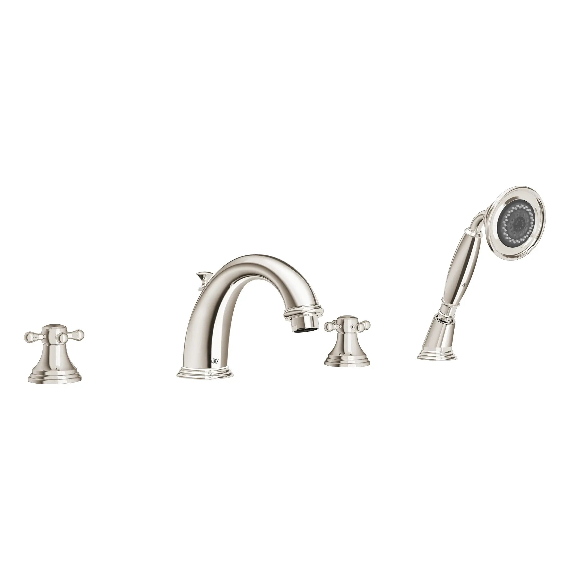 Ashbee 2-Handle Deck Mount Bathtub Faucet with Hand Shower and Cross Handles // PLATINUM NICKEL // 92953_D3510194C.150_CDNwebp.webp