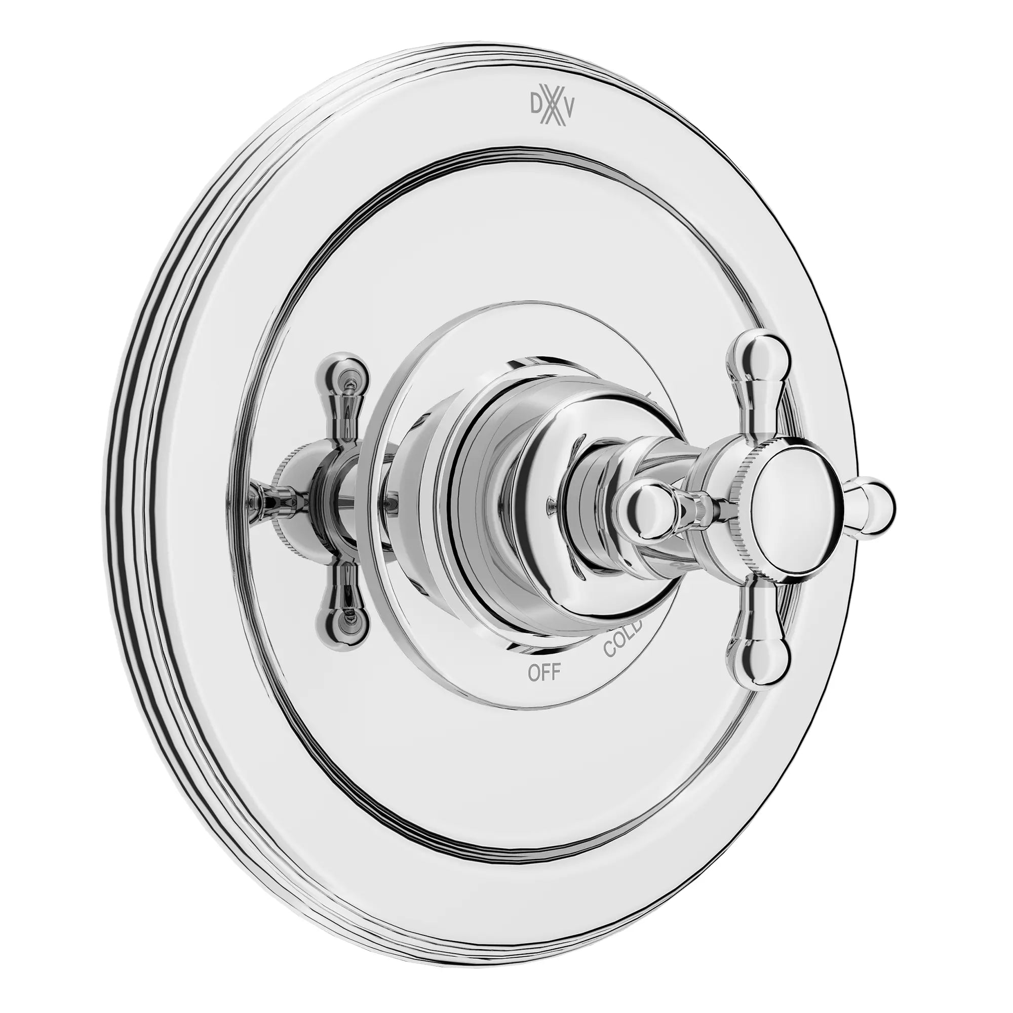 Ashbee Single Handle Pressure Balance Valve Trim Only with Cross Handle // POLISHED CHROME // 92975_D35101F40.100_CDNwebp.webp