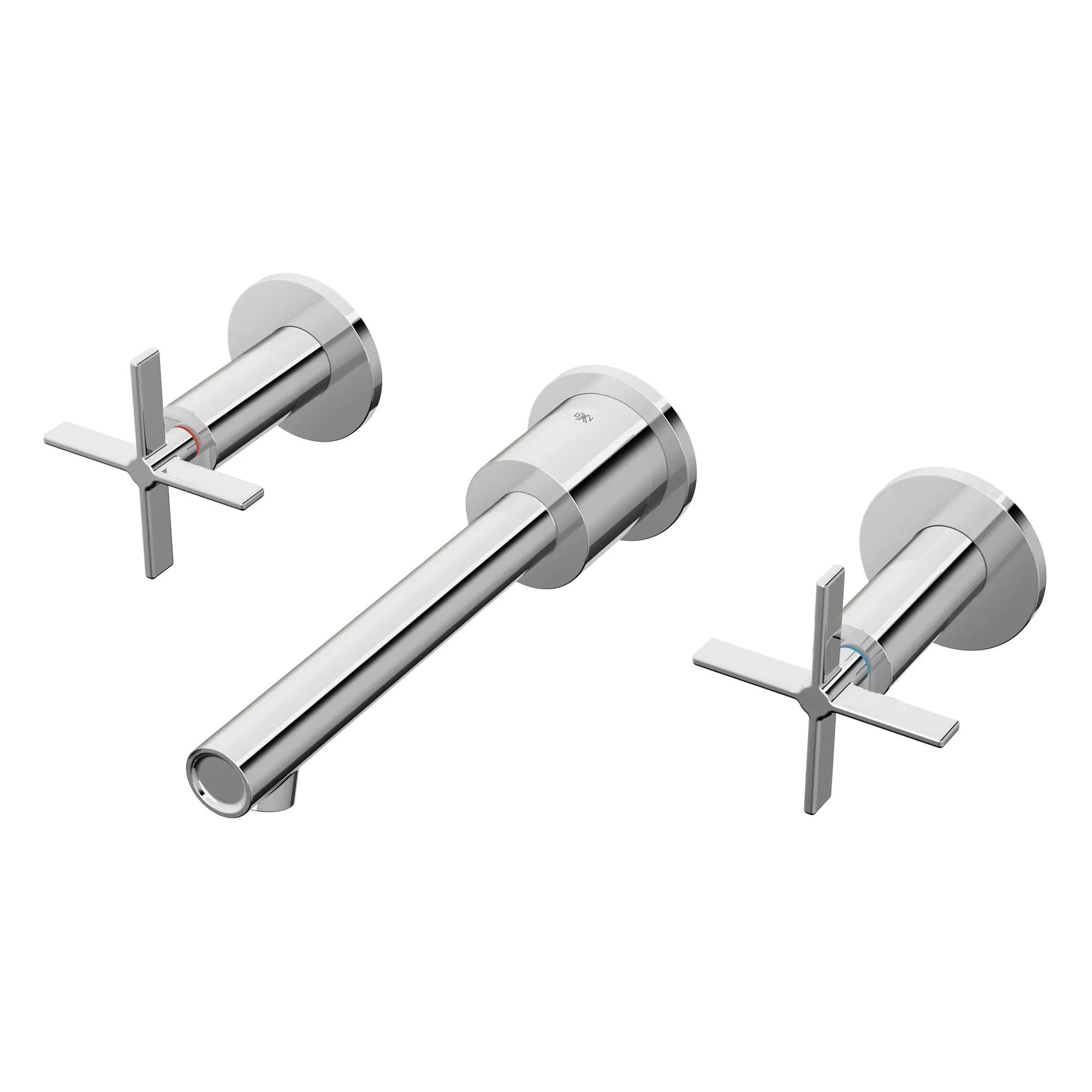 Percy® 2-Handle Wall Mounted Bathroom Faucet with Indicator Markings and Cross Handles // POLISHED CHROME // 93818_D35105454RB100_L_CDNwebp.webp