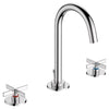 [D35105840RB.100] Percy® 2-Handle Widespread Bathroom Faucet with Indicator Markings and Cross Handles - Polished Chrome