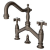 [D3510725C.110] Landfair Bridge Bathroom Faucet - Carbon Bronze