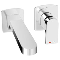 [D35109400RB.100] Equility® Single Handle Wall Mount Bathroom Faucet with Indicator Markings and Lever Handle - Polished Chrome