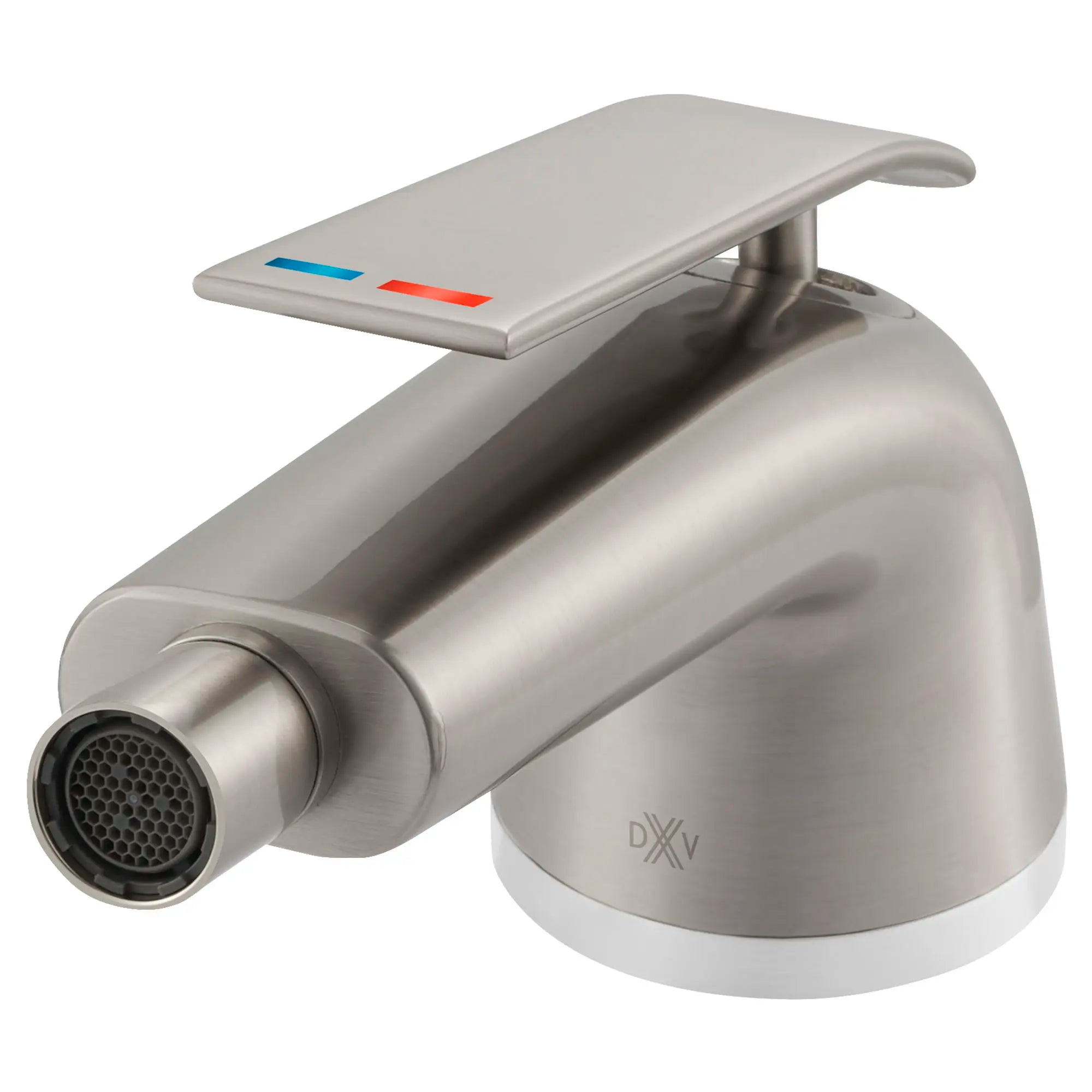 DXV® Modulus Single Hole Bidet Faucet with Indicator Markings and Lever Handle // BRUSHED NICKEL // 95097_D35120012RB144_1_CDNwebp.webp